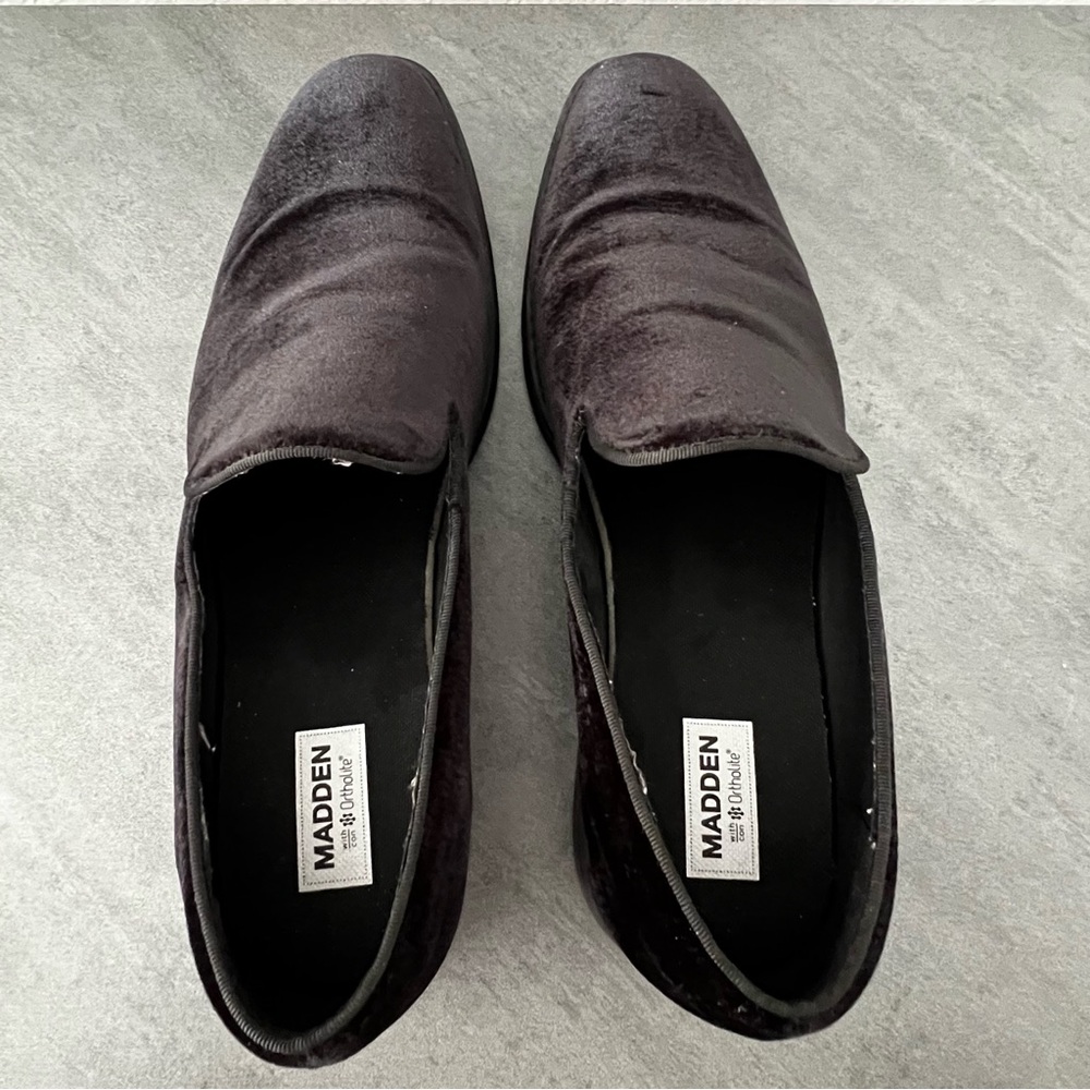Madden With Ortholite Black Velvet Slip On Loafers‎ Shoes - Men’s Size 11
